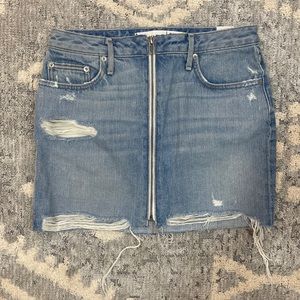 Lovers + Friends Denim Skirt with Zipper Front